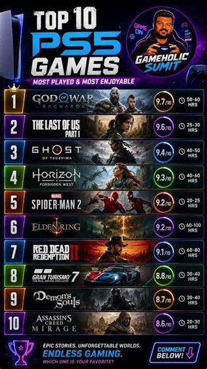 Top 10 Best PS5 Games You Must Play in 2026 | Most Played & Highest Rated Games🎮 #gaming #ps5 #ps4