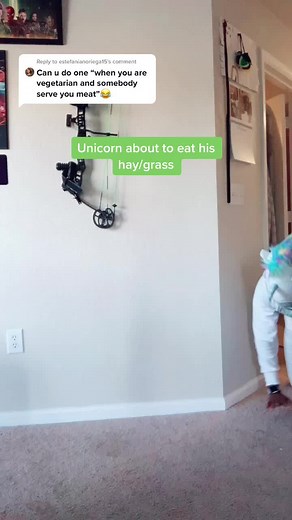 Unicorn Eating Hay: Playful Interaction with a Human