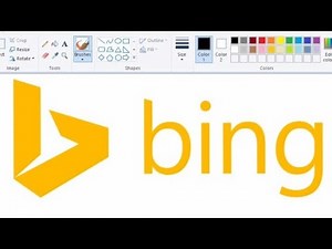 How to draw BING LOGO in MS Paint