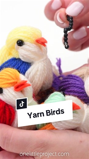 This yarn bird craft is super cute!! Use leftover yarn from your stash to make one of these decorative birds — it’s SO EASY! To make this craft you'll need: Acrylic Yarn Fiber Fill Stuffing Felt Black Beads Pipe Cleaner Cardboard Fabric Scissors Glue Gun #yarnbird #craftidea #yarncraft #diyideas #springcrafts #craftsforkids #summercrafts #summeractivities #yarnlovers #kidsactivities #learnthroughplay #montessori #kidsplay #busytoddler #birdcraft