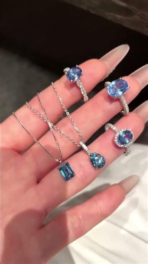 Luxury Aquamarine Diamond Jewelry Collection #luxuryjewelry #engagementring