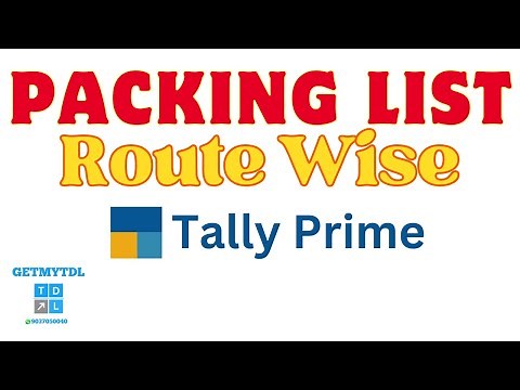 Packing List in Tally Prime | Tally Prime packing list customization | Tally Packing List TDL