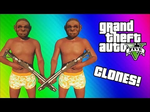 GTA 5 Online Funny Moments Gameplay - Clone Glitch, Hooker Spying, Attack of the Apes! (Multiplayer)