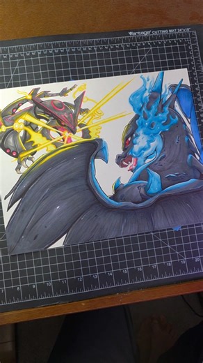 Jonathan Paez on Instagram: "Rayquaza vs Mega Charizard X 🔥⚔️ Two legends clashing in a battle of pure power. Every detail, every layer, all worth it. Who’s taking the win in this fight? 👀 . . #Rayquaza #CharizardX #PokemonArt #PokemonDrawing #MegaCharizardX #RayquazaArt #LegendaryPokemon #FanArt #CopicMarkers #AnimeArt #ArtReels #DrawingReels #IllustrationArt #ArtistOnInstagram #mangaart #charizard"