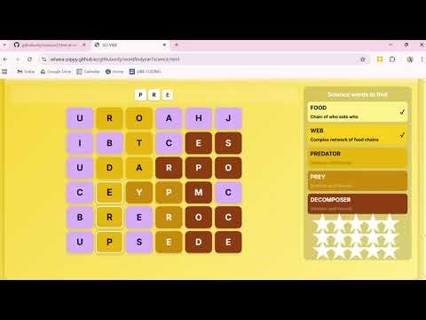 Vide Coded with Grok some Year 7 Science Ideas (No Sound)