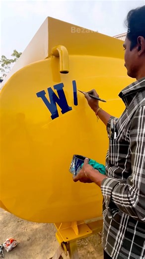 Indian STREET Artist Creates Amazing Paint Calligraphy On Tanker Truck #viral #shorts #art