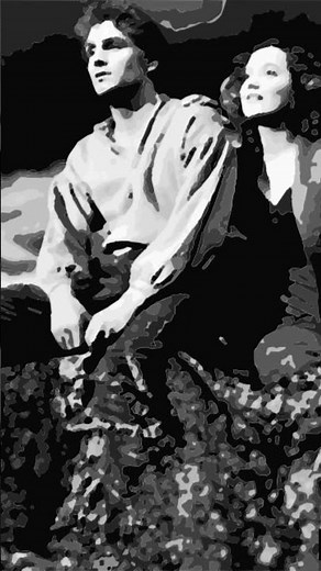 Heathcliff and Catherine from the 1939 movie Wuthering Heights #2025art #wutheringheights