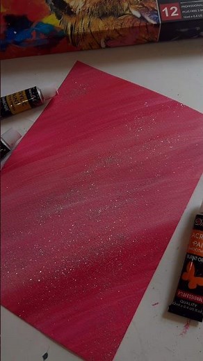 Simple Pink Glitter Painting with Drawlish Acrylics 💖