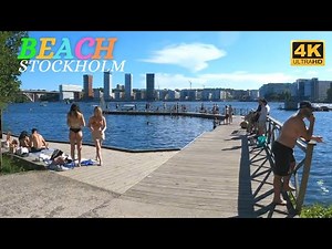 Sweden - Beach -Stockholm - Södermalm - Summer - 4K