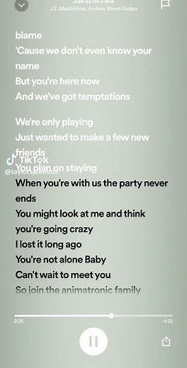 Join Us For A Bite - FNAF Song Lyrics Video