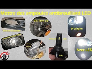 je pose des ampoules a led feu antibrouillard