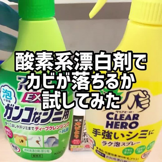 酸素系漂白剤でカビが落ちるか試してみた。#ワイドハイターexパワーガンコなシミ用 #カビ取り #酸素系漂白剤 #茂木流掃除