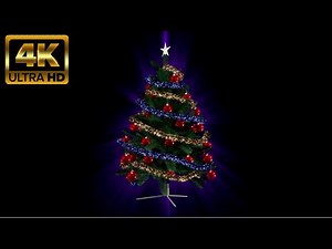 4K Christmas Tree Lights Background Loop 30 min