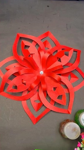 Easy diwali decoration diy 3d paper cutting #diy #paperart