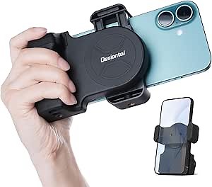Phone Camera Grip Snap Grip for iPhone 16/15/14/13/12/11 Plus Pro Max with Tripod & Detachable Shutter Remote,Smartphone Selfie Handle for Android Phone Vlog Video Shoot