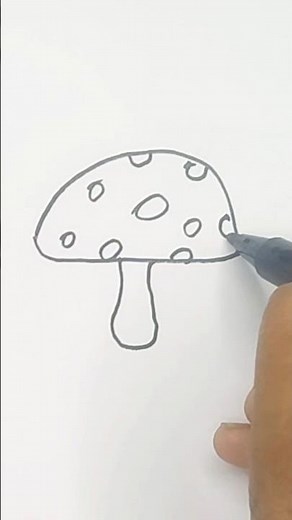 mushroom drawing | how to draw a mushroom 🍄 step by step tutorial