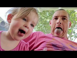 Cute Little Girl Shows Off Her Popsicle Tongue