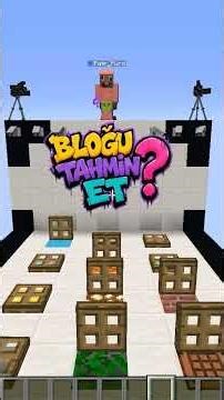 Minecraft'ta Blok Eşleştirme Yarışı !! #shorts