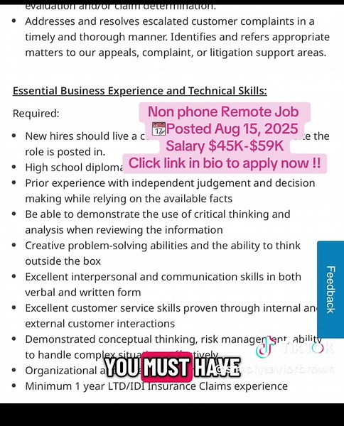 💻✨ Hiring Now! ✨💻 MetLife is looking for a Long-Term Disability Claims Specialist II 📝 ✅ Remote opportunity ✅ Great benefits ✅ Stable corporate career 👉🏾 Click the link in video to grab tailored Resume Templates to land roles like this! 📄💼 #RemoteJobs #ClaimsSpecialist #MetLifeCareers #WorkFromHome #ResumeTemplates