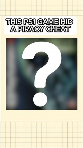 THIS PS1 GAME HID A PIRACY CHEAT FOR 20 YEARS