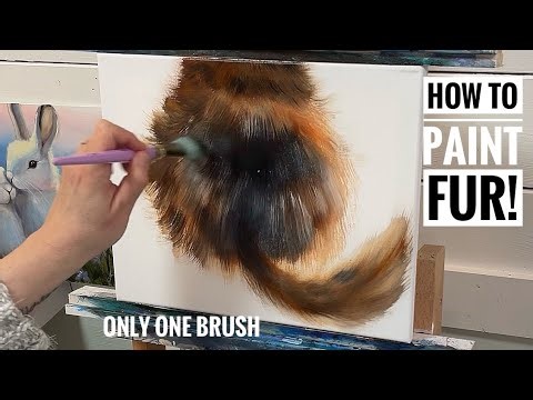 HOW TO PAINT FUR | Acrylic Painting Tutorial 