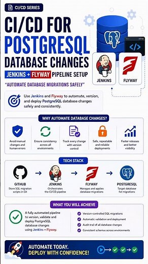 ⚡ CI/CD for PostgreSQL with Jenkins & Flyway | Automate Database Deployments Like a Pro