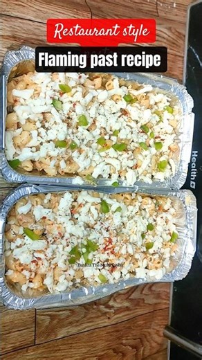 Restaurant style flaming pasta recipe by Bushra The Multi Tasker - flaming pasta