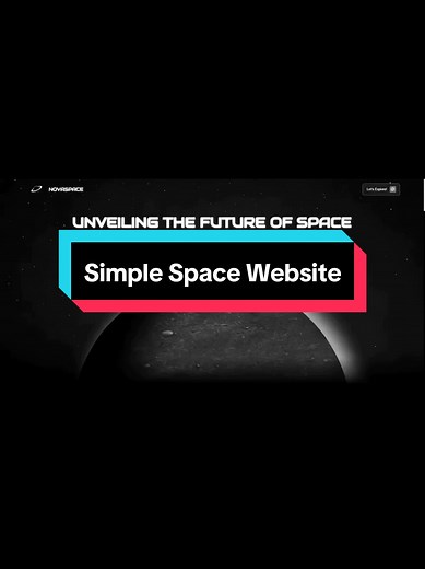 Simple Space Website with HTML & CSS & JS #website #webdevelopment #space #frontend #code #programming #fyp