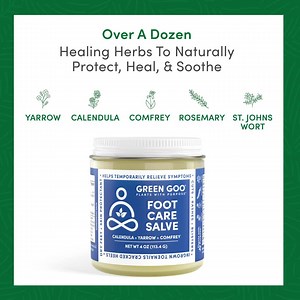 47 reactions | "AMAZING LITTLE PRODUCT! Foot Care Salve works for real! My feet felt smooth after just one application, I used it for my hands as well--that's how good it is. I highly recommend it." —Johanny G. | Green Goo | Facebook