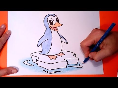 Fröhlichen Pinguin zeichnen