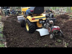 Cub Cadet 1864 Tilling the Garden Pt1