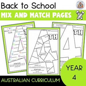 Grade 4 All About Me Poster & Back-to-School Writing Prompts | Low-Prep