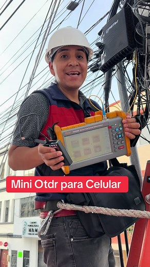 Que te parece este Mini Otdr de línea Activa para Celulares, muy útil para maniobrar en alturas , lo puedes conseguir con nuestros amigos de @SolortelEc al mejor precio #otdr #telecomunicaciones #tecnico #internet #fibraoptica