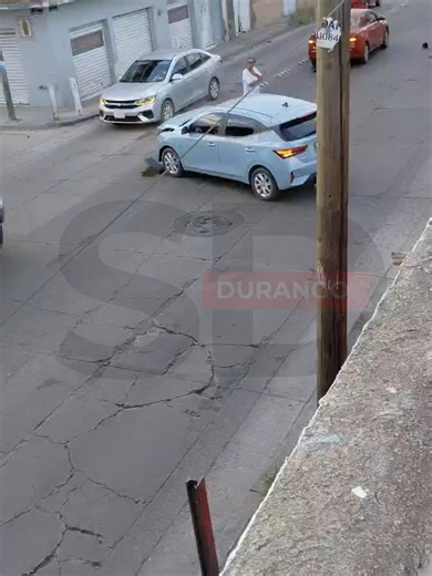 Se registra choque matutino en calle Nazas y Tepehuanes #Durango