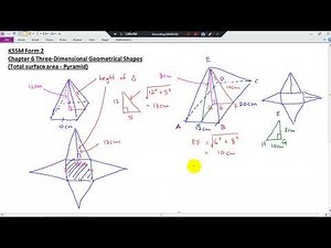 Form 2 Chapter 6 Total surface area - Pyramid