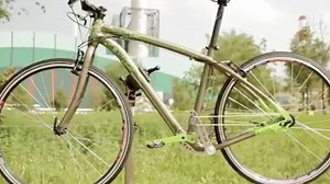 用尼龙绳作为传动系统的STRINGBIKE自行车