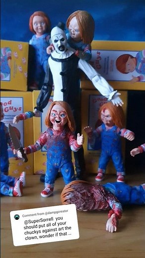 Art The Clown Vs Chucky Army!! | NECA Horror Figure Setup 😱