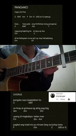 Pangako Chords Guitar Tutorial for Beginners