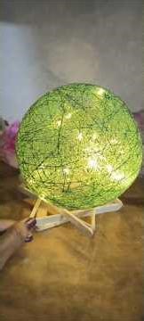 DIY Easy Thread Lamp ✨✨💞😍🙋🏻‍♀️#youtubeshorts #trending #art #shorts #viral #viralvideo #ytshorts #yt