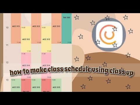 how to make class schedule using class up ♡