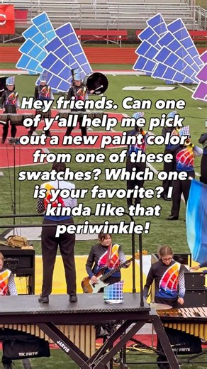 Just a bunch of musical paint swatches! I mean, Joplin high school marching band. 🥰 | Thebandmom