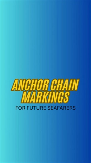 🟥SUBJECT: ANCHOR CHAIN MARKINGS (For future seafarers) Knowing exactly how many shackles (shots) are paid out or remaining on deck is critical for safe anchoring operations. One shackle (shot) is equal to 15 fathoms or 27.432 meters Each shackle is identified by a red detachable link(Kenter shackle), with adjacent white links indicating the shot number (for example, one white link on each side for 1 shackle/15 fathoms, two white links for 2 shackles/30 fathoms, and so on). The next-to-last shot