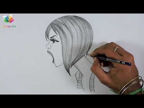 How to draw a girl Shouting [ Step by Step ] How to Draw a Screaming Girl