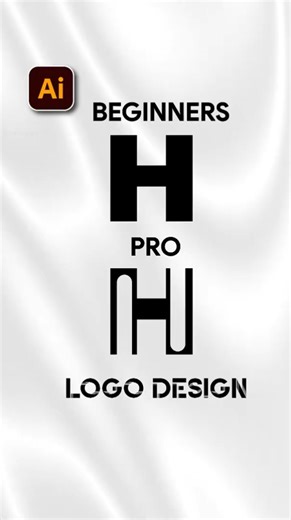 Adobe Illustrator 2026 Tips - How to Create H Business Letter Logo Design Process #inaa_graphics