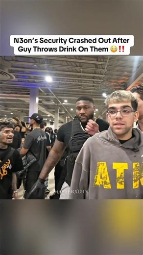 Hater Gets BODY SLAMMED By N3on’s Security Guard 😳‼️ #n3on