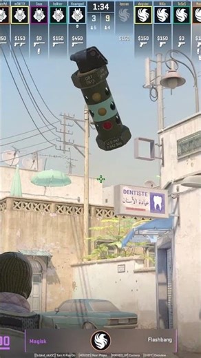 Magisk Dust 2 Flashes to Entry A From Long in CS2