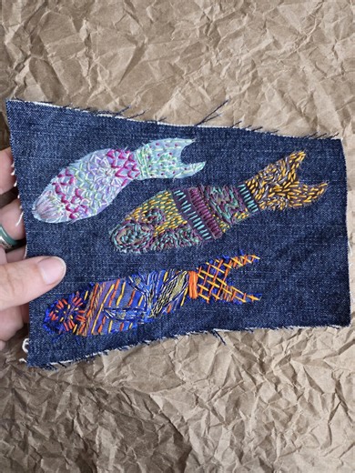 School of Fish Sew on Patch - Etsy
