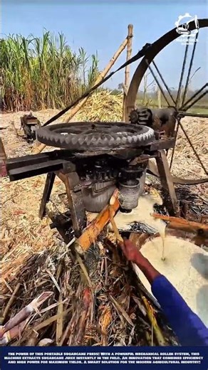 Genius Agriculture Innovation: Using Roller Press & Belt Drive System to Extract Sugarcane Juice