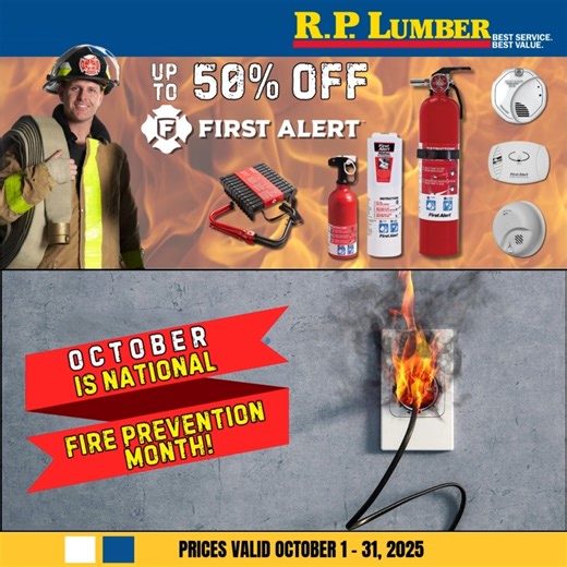 🧯 October is National Fire Prevention Month! 🔥 Protect what matters most with up to 50% OFF all in-stock First Alert fire safety products! From smoke alarms to fire extinguishers, now’s the time to gear up and stay safe. | Edglentoday.com
