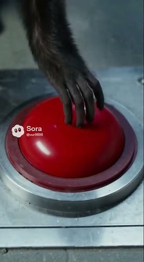 Hehe! Sneaky monkey presses red button and falls into a hole full of bananas — Jackpot!